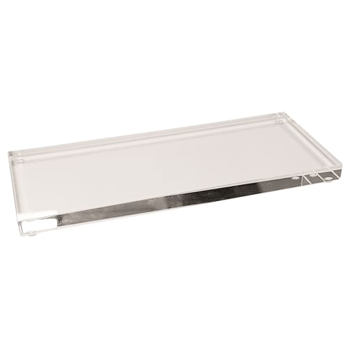 Bandeja de Acrílico para Productos de Cortesía, Transparente con Tono Azul